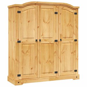 vidaXL Kleiderschrank Mexiko-Stil Kiefernholz 3 T&uuml;ren
