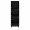 vidaXL Sideboard Schwarz Eichen-Optik 35 x 37 x 117 cm