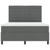 vidaXL Boxspringbett mit Matratze Dunkelgrau 160 x 200 cm Stoff