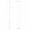 vidaXL Schiebet&uuml;r ESG-Glas und Aluminium 90x205 cm Wei&szlig;