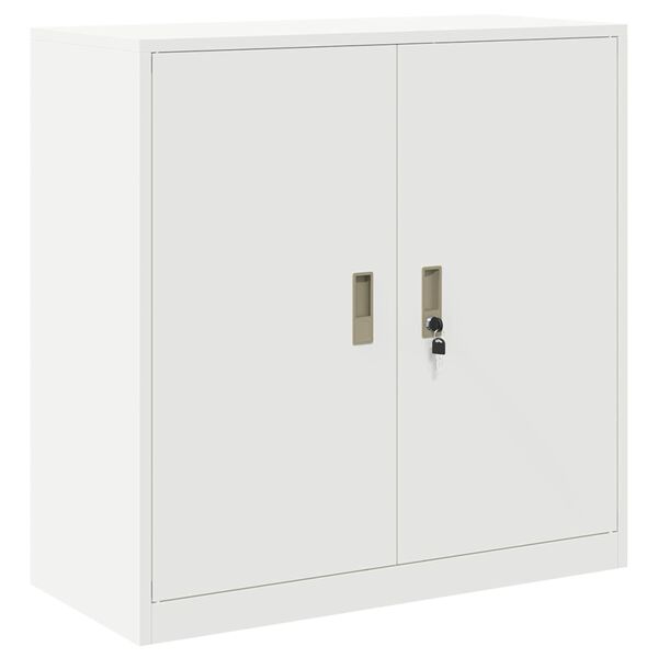 vidaXL Aufbewahrungsschrank Wei&szlig; 90 x 40 x 90 cm Stahl