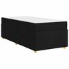 vidaXL Bettrahmen mit Matratze Schwarz 90 x 200 cm Stoff