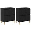 vidaXL Sideboards 2 Stk. Schwarz Eichen-Optik 60 x 35 x 70 cm