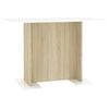 vidaXL Esstisch Wei&szlig; und Sonoma-Eiche 110x60x75 cm Holzwerkstoff