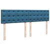 vidaXL Boxspringbett mit Matratze Blau 180x200 cm Samt