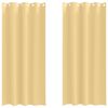 vidaXL Verdunkelungs-Vorhänge mit Ringen 2 pcs Beige 260 x 140 cm