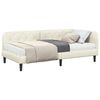 vidaXL Eckbettgestell mit Matratze mit Kopfteil Creme 90 x 190 cm Samt