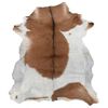 vidaXL Ziegenfell Mischbraun und Wei&szlig; 60x100 cm