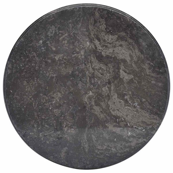 vidaXL Tischplatte Schwarz &Oslash;50x2,5 cm Marmor