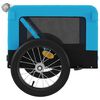 vidaXL Fahrradanh&auml;nger Hunde Blau und Schwarz Oxford-Gewebe & Eisen