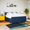 vidaXL Boxspringbett mit Matratze Blau 200x200 cm Stoff