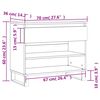 vidaXL Schuhregal Sonoma-Eiche 70x36x60 cm Holzwerkstoff