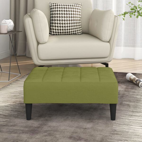 vidaXL Fu&szlig;hocker Hellgr&uuml;n 78x56x32 cm Samt