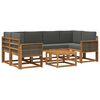 vidaXL Outdoor-Sofagarnitur 5 stk. Natur und Anthrazit