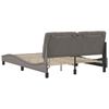 vidaXL Bettgestell mit LED ohne Matratze Taupe 140x190 cm Stoff