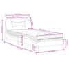 vidaXL Bett mit Matratze "Hvar" Dunkelgrau 90x200 cm Stoff