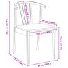 vidaXL Esszimmerstuhl 2 pcs Natur Solides Gummiholz