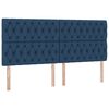 vidaXL Aufbewahrungsbett mit Matratze Blau 200 x 200 cm Polyester