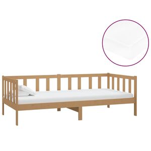 vidaXL Tagesbett mit Matratze 90x200 cm Honigbraun Massivholz Kiefer