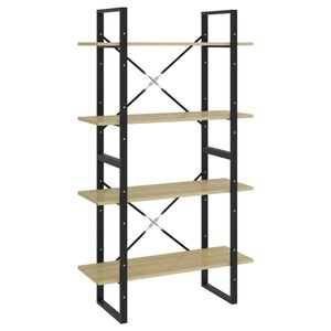 vidaXL B&uuml;cherregal 4 F&auml;cher Sonoma-Eiche 80x30x140 cm Holzwerkstoff