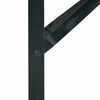 vidaXL Bier Tischbein 2 pcs Schwarz 39 x 3 x 75 cm