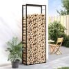 vidaXL Brennholzregal Mattschwarz 80 x 28 x 222 cm Stahl