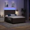 vidaXL Boxspringbett mit Matratze Dunkelbraun 160 x 200 cm Stoff