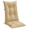 vidaXL Hochlehner-Auflagen 4 Stk. Melange Beige 120x50x7 cm Stoff