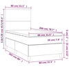 vidaXL Boxspringbett mit Matratze Dunkelgrau 80x200 cm Stoff
