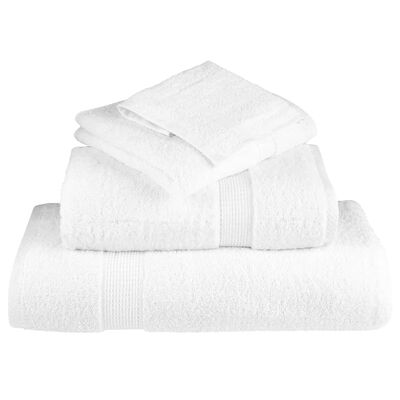 vidaXL 8 tlg. Premium-Handtuch-Set Weiß 600 g/m² 100% Baumwolle
