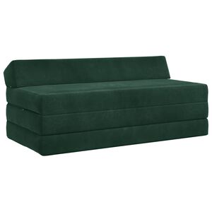 vidaXL Klappsofa Bett Dunkelgr&uuml;n 120 x 60 x 49 cm Stoff