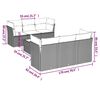 vidaXL 7-tlg. Garten-Sofagarnitur mit Kissen Grau Poly Rattan