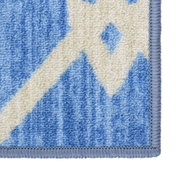 vidaXL Teppichl&auml;ufer Blau 80x600 cm