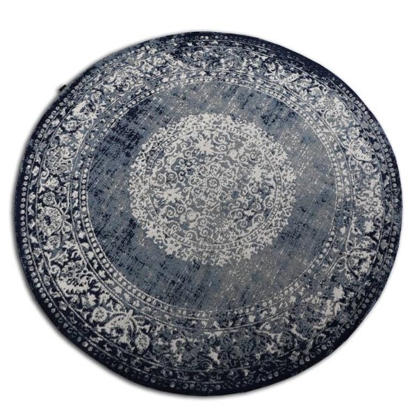 Dutch Lifestyle Teppich Durban Jahrg 150 cm Rund Blau