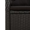 vidaXL 7-tlg. Garten-Essgruppe mit Kissen Schwarz Poly Rattan