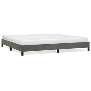 vidaXL Bettgestell ohne Matratze Dunkelgrau 200x200 cm Samt