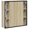 vidaXL Bad-Spiegelschrank Sonoma-Eiche 60x16x60 cm Holzwerkstoff