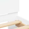 vidaXL Bettgestell mit Kopfteil LED-Beleuchtung Wei&szlig; 120x190 cm