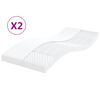 vidaXL Schaumstoffmatratzen 2 Stk. 100x200 cm 7-Zonen H&auml;rtegrad 20 ILD