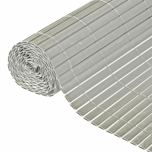 Nature Doppelseitiger Garten-Sichtschutz PVC 1&times;3 m Grau
