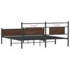 vidaXL Metallbett ohne Matratze Braun Eichen-Optik 183x213 cm