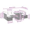 vidaXL Garten-Sofa-Set mit Speicher 8 pcs Schwarz Poly Rattan