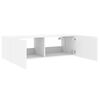 vidaXL TV-Wandschrank mit LED-Leuchten Wei&szlig; 100x35x31 cm