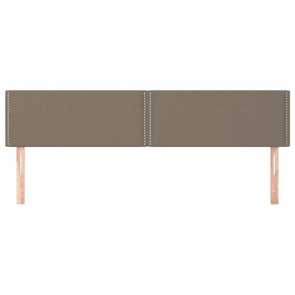 vidaXL Kopfteile 2 Stk. Taupe 90x5x78/88 cm Stoff