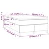 vidaXL Boxspringbett mit Matratze Hellgrau 120x200 cm Stoff