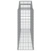 vidaXL Gabionen mit Hochbogen 3 Stk. 300x50x120/140cm Verzinktes Eisen