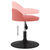 vidaXL Esszimmerst&uuml;hle 4 Stk. Drehbar Rosa Samt