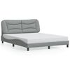 vidaXL Bettgestell ohne Matratze "Hvar" Hellgrau 160x200 cm Stoff