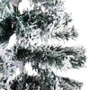 vidaXL K&uuml;nstlicher Halb-Weihnachtsbaum mit Schnee Schlank 120 cm