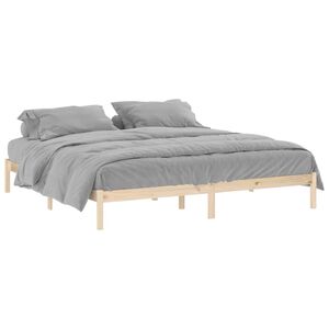 vidaXL Massivholzbett ohne Matratze 193x203 cm Kiefer